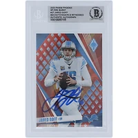 Jared Goff Detroit Lions Autographié 2023 Panini Phoenix SP Fire Burst #27 #/340 Beckett Fanatics Witnessed Authenticated Card