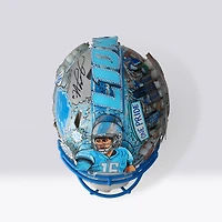Jared Goff Detroit Lions Autographed 2024 Riddell Speed Authentic Helmet - Art by Charles Fazzino - WN55916652