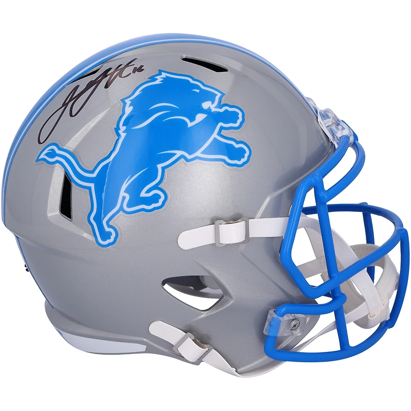 Jared Goff Detroit Lions Autographed 2024 Riddell Speed Replica Helmet