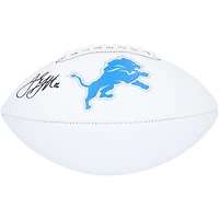 Ballon de football Franklin White Panel autographié par Jared Goff des Lions de Détroit