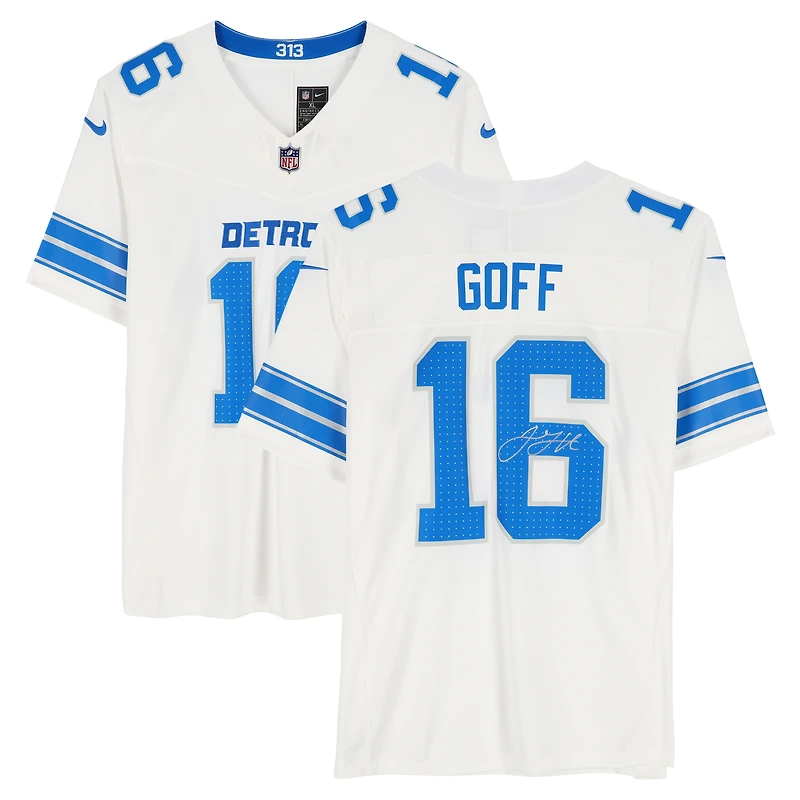 Jared Goff Detroit Lions Autographed White Nike Vapor F.U.S.E. Limited Jersey  