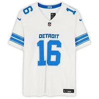 Maillot Nike Vapor F.U.S.E. blanc dédicacé par Jared Goff des Lions de Detroit