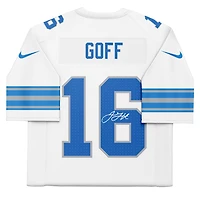 Maillot Nike Vapor F.U.S.E. blanc dédicacé par Jared Goff des Lions de Detroit