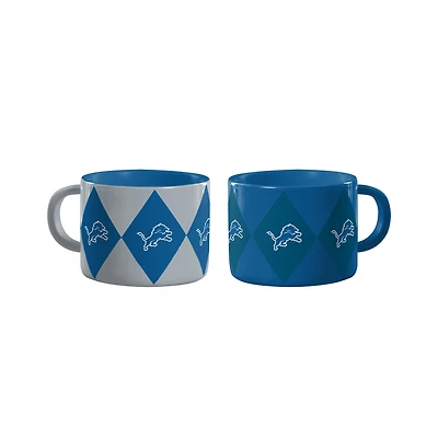 Ensemble de deux tasses à diamant Logo Brands Detroit Lions
