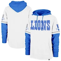 Sweat à capuche blanc '47 Detroit Lions Throwback Shortstop pour homme