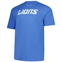 T-shirt Fanatics bleu Detroit Lions pour homme, grand et grand, numéro un, papa