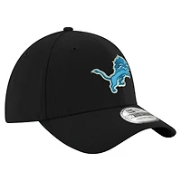 Men's New Era  Black Detroit Lions Replica 39THIRTY Flex Hat