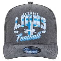 Casquette snapback délavée Detroit Lions 9FIFTY noire New Era pour homme
