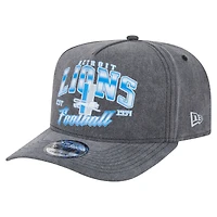 Casquette snapback délavée Detroit Lions 9FIFTY noire New Era pour homme