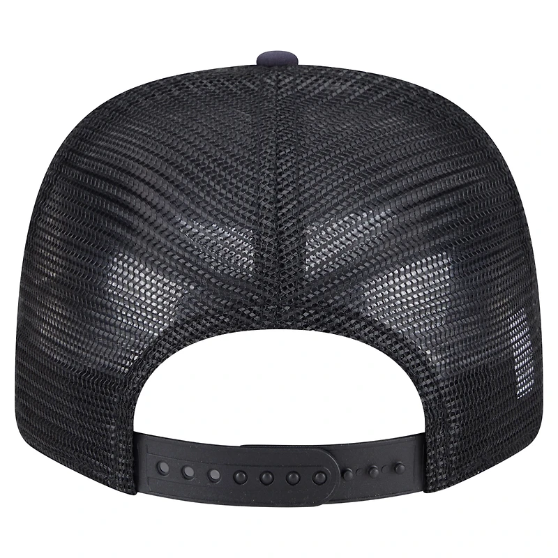 Men's New Era Navy/Black Detroit Lions Adventure Drinks Pattern 9SEVENTY Stretch-Snap Hat