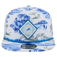 Casquette de golf à snapback blanche Detroit Lions Adventure New Era pour homme
