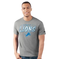 Men's Starter  Heather Gray Detroit Lions Prime Time T-Shirt