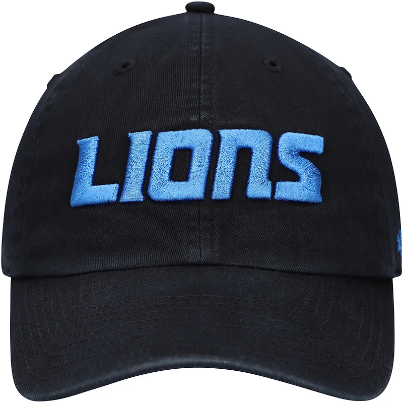 Casquette réglable '47 Black Detroit Lions Clean Up Script pour homme