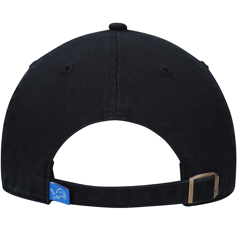 Casquette réglable '47 Black Detroit Lions Clean Up Script pour homme
