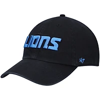 Casquette réglable '47 Black Detroit Lions Clean Up Script pour homme