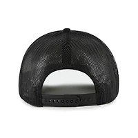 Men's '47  Black Detroit Lions Double Header Mesh Adjustable Hitch Hat