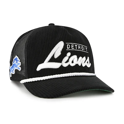Casquette homme « 47 Black Detroit Lions Double Header Mesh Adjustable Hitch Hat »
