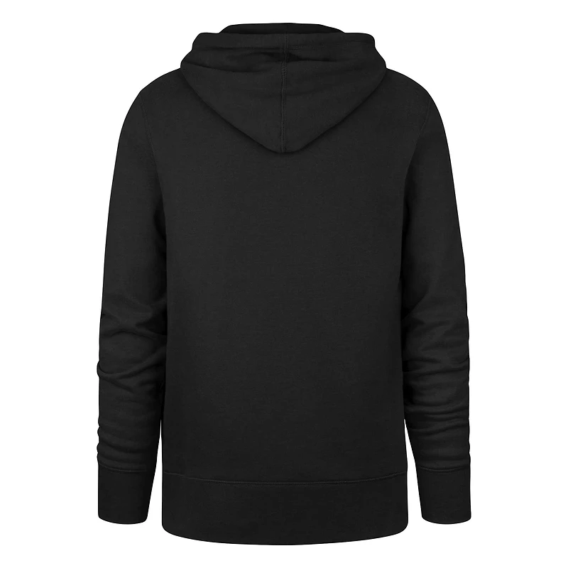 Men's '47 Black Detroit Lions Headline Pullover Hoodie