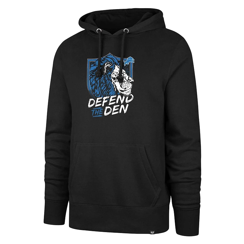 Sweat à capuche régional Headline '47 noir des Detroit Lions pour hommes