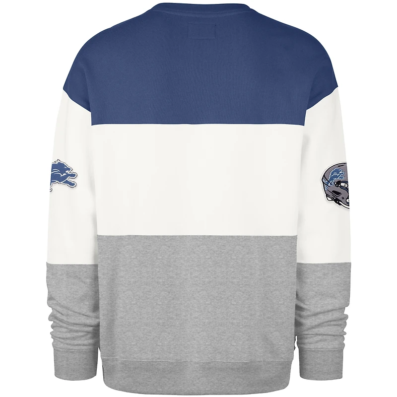 Men's '47 Blue/Gray Detroit Lions Breeze Maximalist Sweatshirt