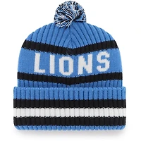 Men's '47 Blue Detroit Lions Bering Cuffed Knit Hat with Pom