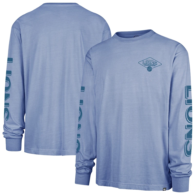 T-shirt à manches longues bleu « 47 » pour homme des Lions de Détroit, Cairn Ravine Foundation