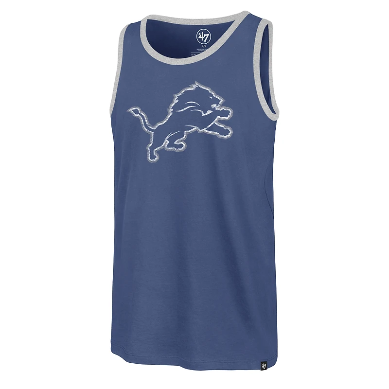 Men's '47  Blue Detroit Lions Premier Franklin Tank Top