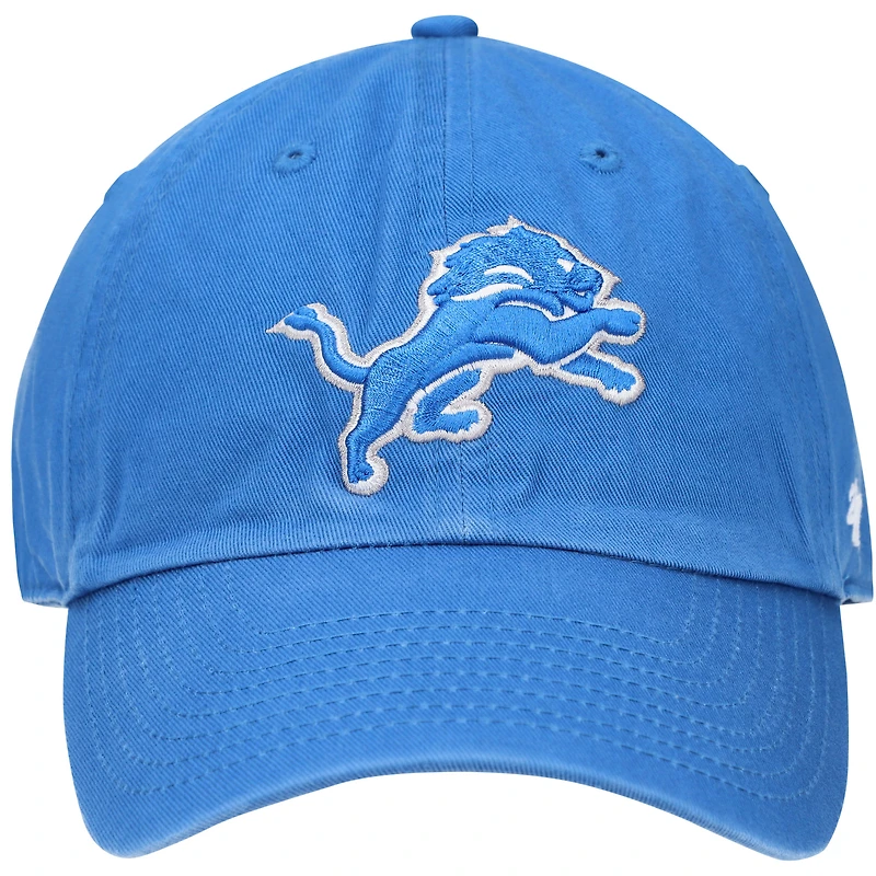 Men's '47 Blue Detroit Lions Primary Clean Up Adjustable Hat