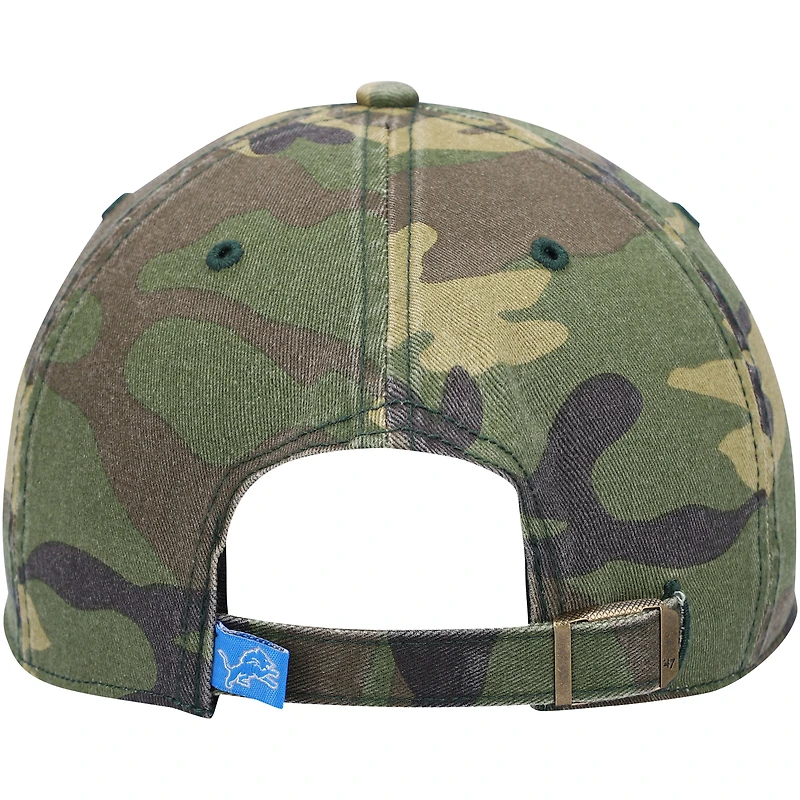 Casquette réglable '47 Camo Detroit Lions Woodland Clean Up pour homme