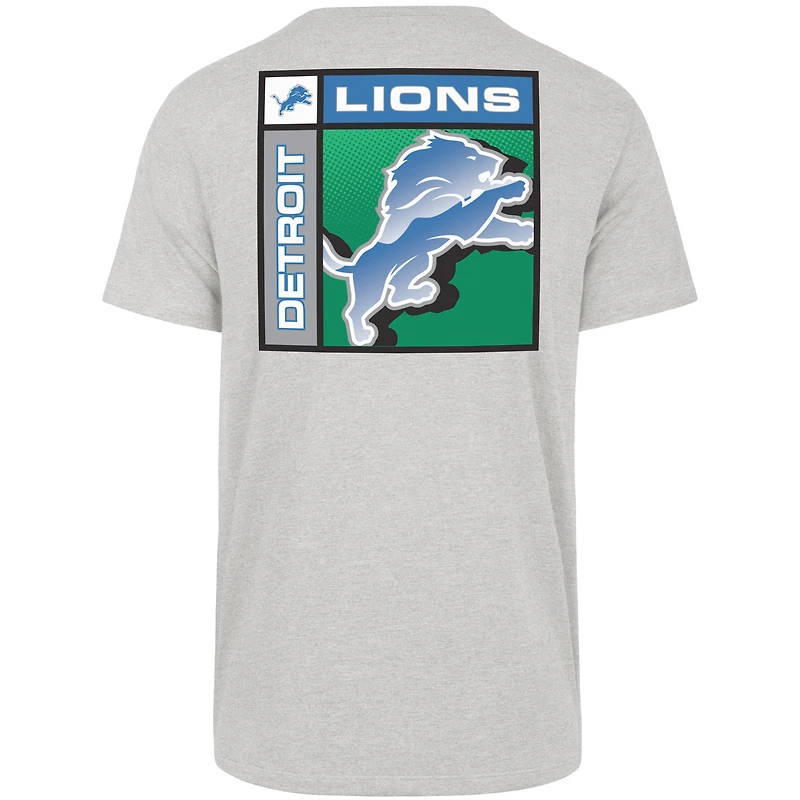 Men's '47 Gray Detroit Lions Chrome Plate Franklin T-Shirt