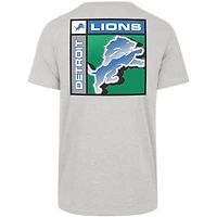 Men's '47  Gray Detroit Lions Chrome Plate Franklin T-Shirt