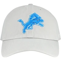 Men's '47 Gray Detroit Lions Clean Up Adjustable Hat