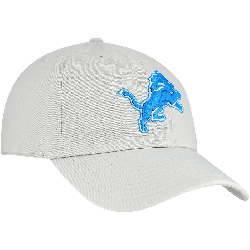 Men's '47 Gray Detroit Lions Clean Up Adjustable Hat
