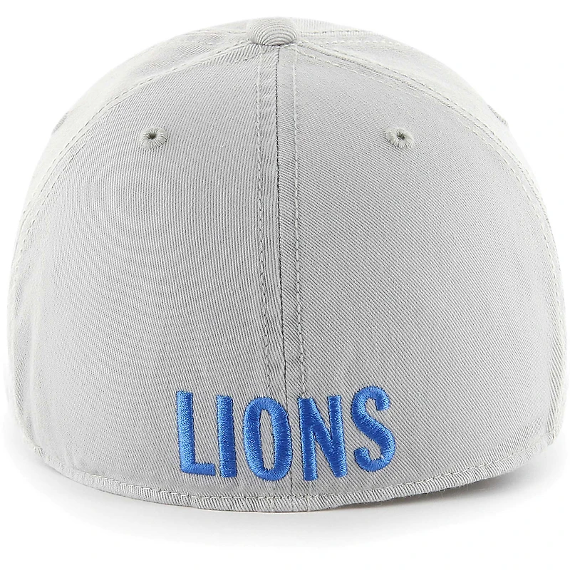Men's '47 Gray Detroit Lions Gridiron Classics Franchise Fitted Hat