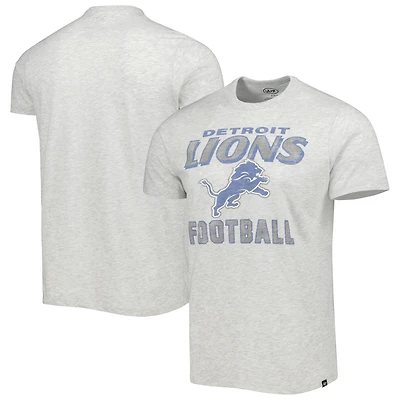 Men's '47 Heathered Gray Detroit Lions Dozer Franklin Lightweight T-Shirt