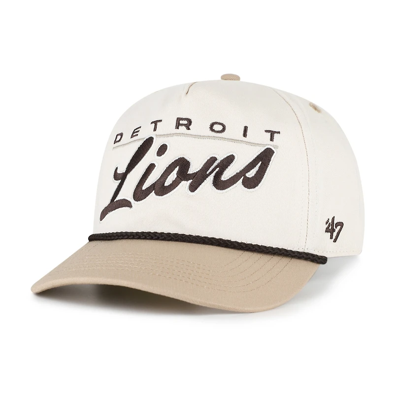 Men's '47 Natural/Tan Detroit Lions Neutral Terrain Hitch Rope Adjustable Hat