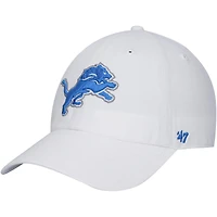 Casquette réglable '47 Detroit Lions Clean Up blanche pour homme