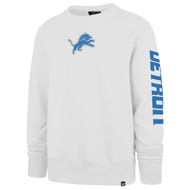 Sweat-shirt '47 blanc pour hommes des Detroit Lions Headline