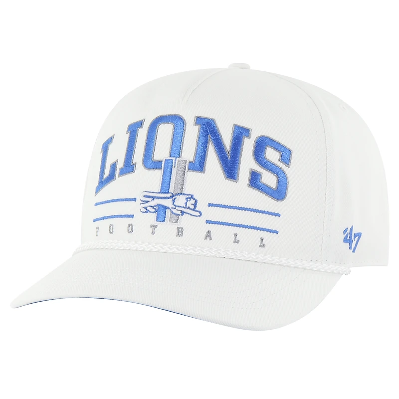 Men's '47 White Detroit Lions Roscoe Hitch Rope Adjustable Hat