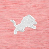 Men's Antigua Coral Detroit Lions Bright Quarter-Zip Pullover Top