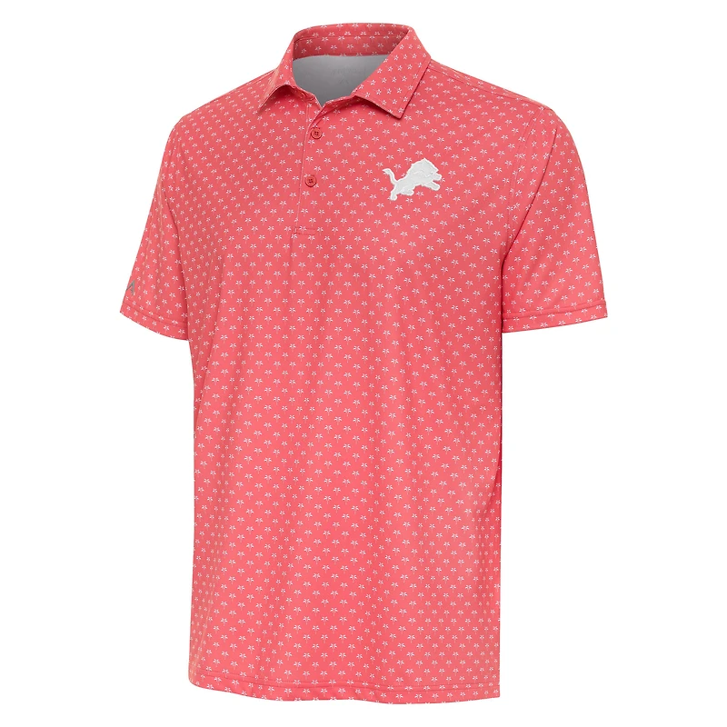 Polo Kona des Detroit Lions d'Antigua Coral pour hommes