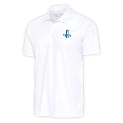 Polo rétro blanc Antigua pour homme avec logo de l'équipe des Lions Détroit