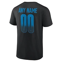 Men's Black Detroit Lions Home Field Pop Personalized Name & Number T-Shirt
