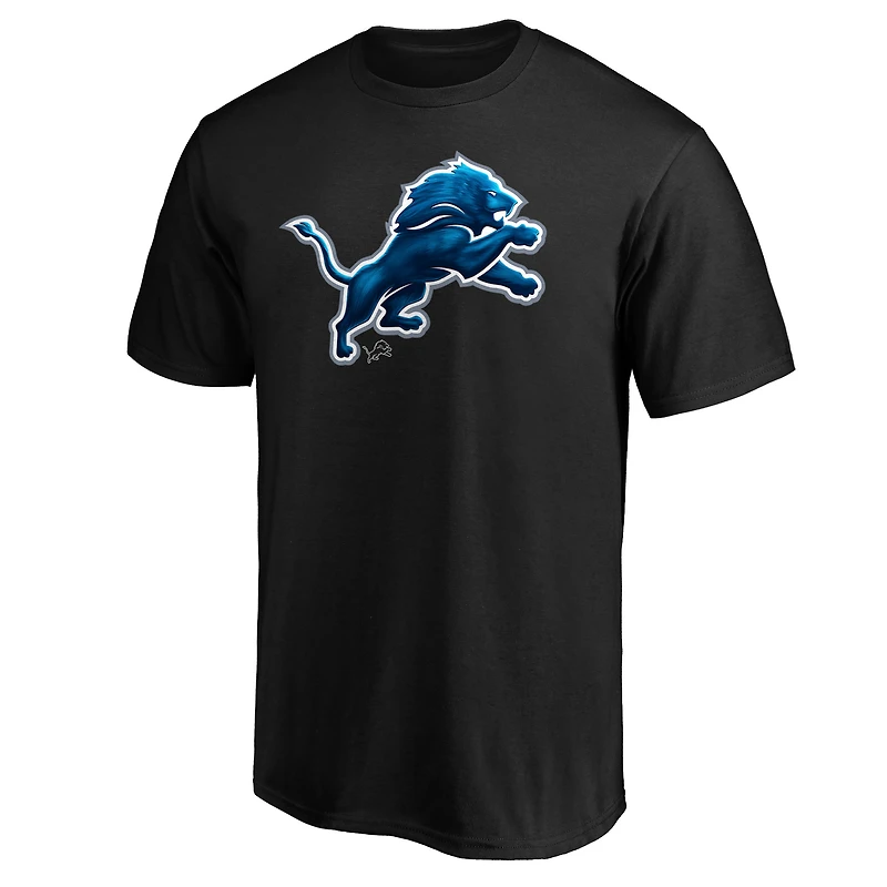 Men's  Black Detroit Lions Midnight Mascot T-Shirt