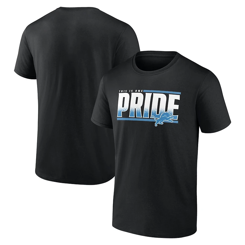 Men's  Black Detroit Lions One Pride T-Shirt