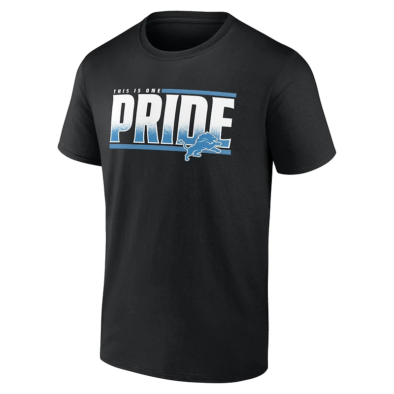 Men's  Black Detroit Lions One Pride T-Shirt