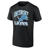 Men's  Black Detroit Lions Retro Gridiron T-Shirt