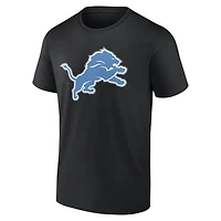 Men's Black Detroit Lions Team Authentic Personalized Name & Number T-Shirt