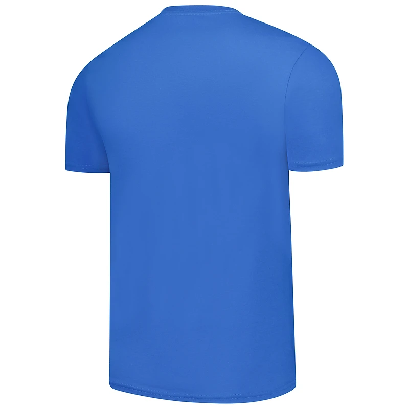 T-shirt bleu pour homme des Lions de Detroit « Meilleur papa » la fête pères