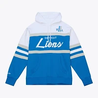 Men's Blue Mitchell & Ness  Detroit Lions Head Coach Hoodie